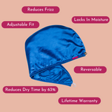 Frizz Reducing Turban Drying Towel Blue