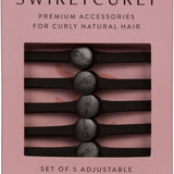 The Original Snappee™ Hair Ties BLACK | Ponytail Holders for Curly Hair